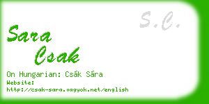 sara csak business card